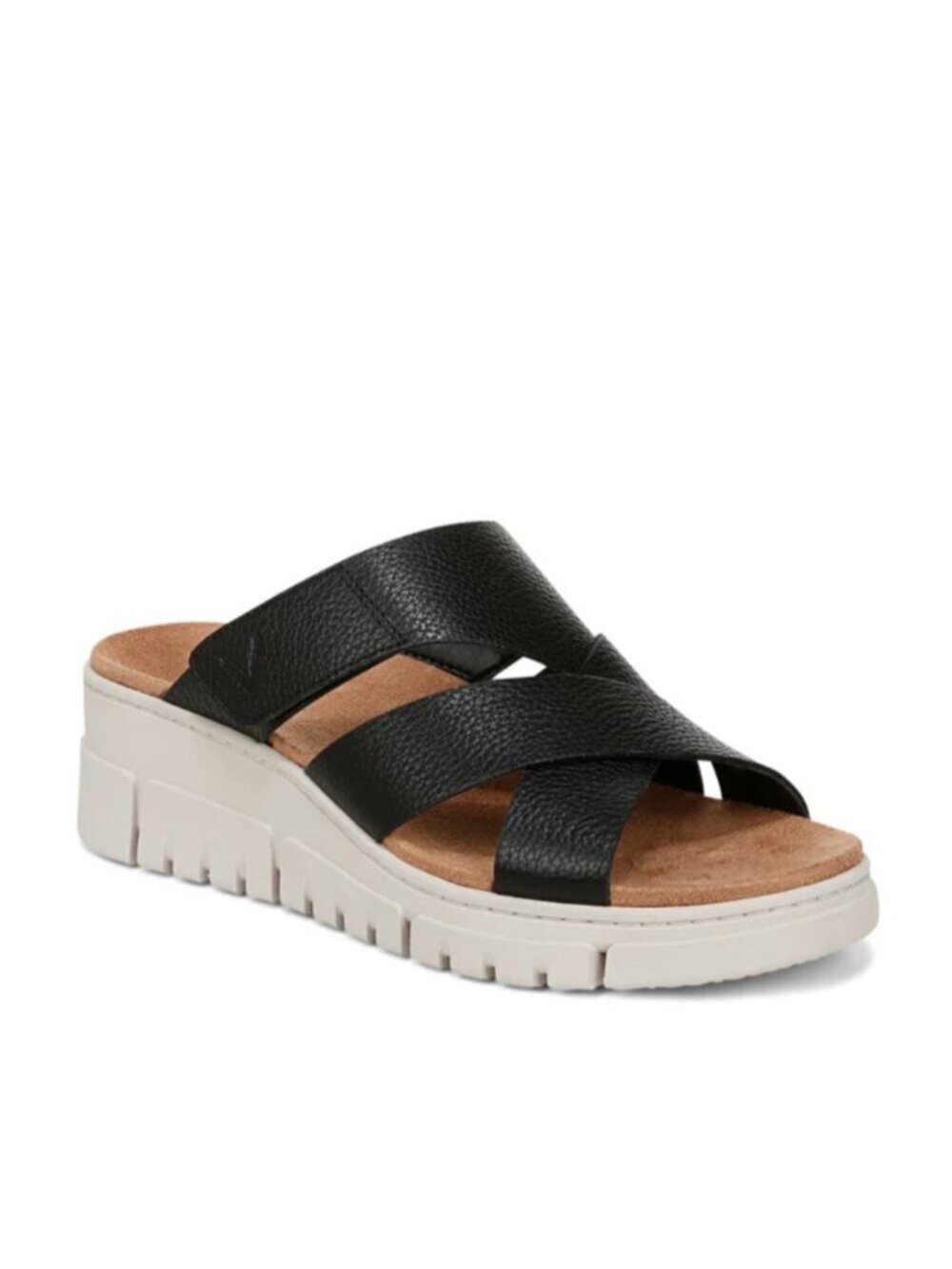Vionic Black Uptown Sunset Wedge Sandal